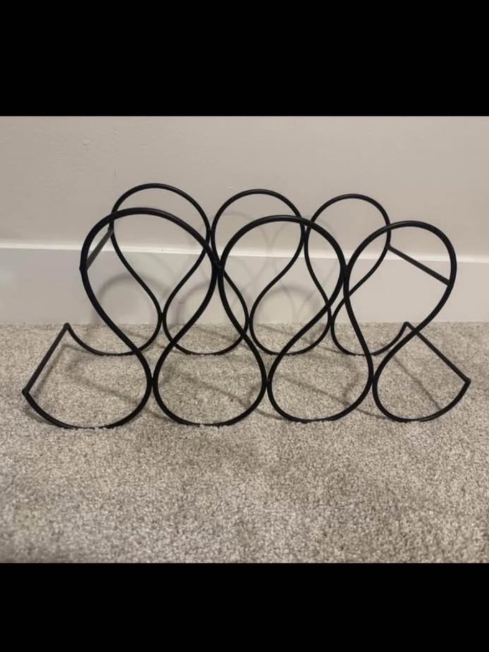 Black Metal Wine Rack